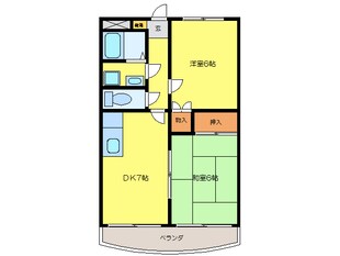 ペガサス緑ヶ丘2号館の物件間取画像